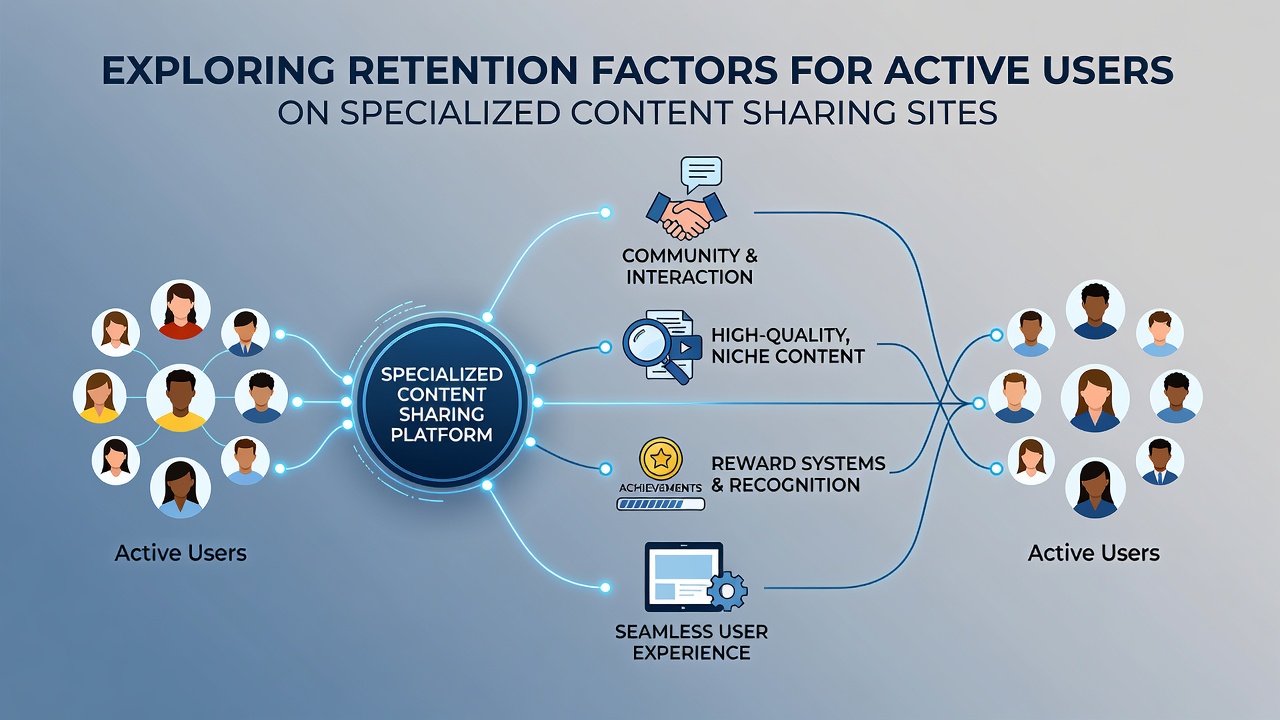 Exploring Retention Factors for Active Users on Specialized Content Sharing Sites